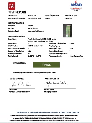 CPSIA Content & Surface Coating