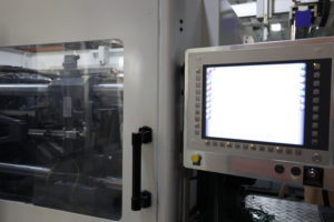 Close up of a screen in a factory