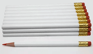 White Jumbo Pencils Red Lead 24 Pack White Jumbo Pencils Red Lead 24 Pack