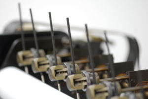 write testing machine, close up
